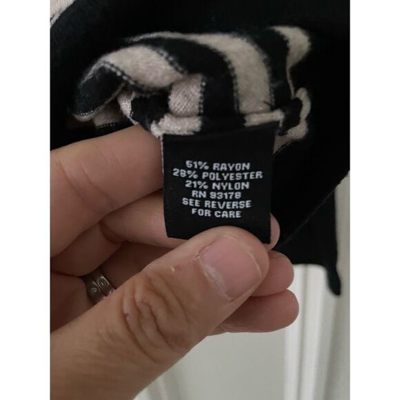 Premise black and beige striped sweater M - Picture 3 of 4